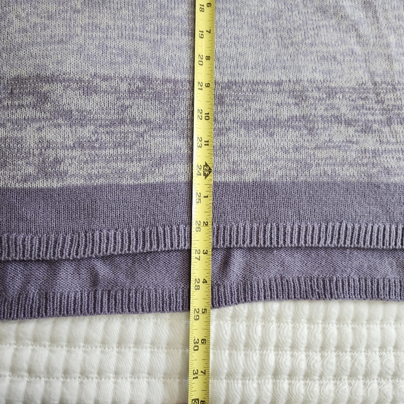 DRESS BARN WOMEN'S LILAC AND GRAY STRIPED SOFT SWEATER SIZE XL - Picture 12 of 13